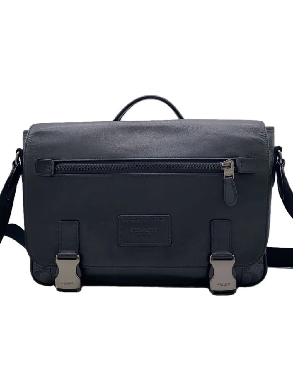 Large Coach Black Calfskin Leather Messenger Bag (C2793) EXC COND!
